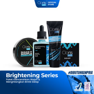 Clorismen Brightening Series Paket Perawatan Memutihkan Mencerahkan kusam berminyak pada wajah Pria