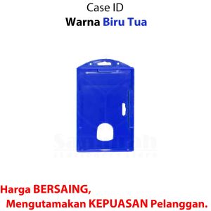 Hard Case ID Card Holder / Casing Tempat Kartu Nama Anggota - Identitas Ada 12 Warna / Per Pcs / Bening - Biru Tua - Biru Muda - Merah - Pink - Putih - Hijau Tua - Hitam - Abu-Abu - Ungu - Orange - Kuning