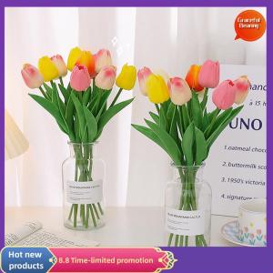 Graceful 1PCS Tulips Artificial Flowers Real Touch Flowers Tulip Bouquet Decor Tulips Flower For Home Wedding Decorations