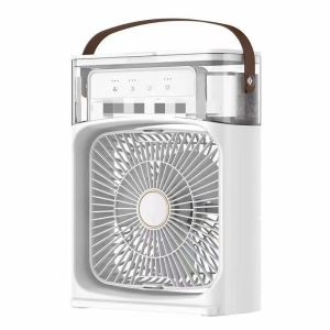 Portable Air Conditioner USB Fan Air Cooler Fan Air Conditioner Humidifier Purifier Mist Cooler with 7 LED Lights Mini Fan