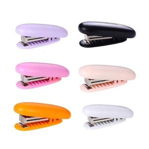 6 Pcs Ergonomic Office Stapler Plastic Stapler Easy to Load Portable Stapler Small Stapler Decorative Stapler