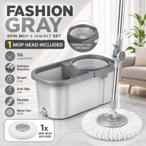 TMOP 360 Heavy duty rotating Mop With Spinner wet and dry and Bucket Magic Spin Tornado Mop Easy Rotating Map Floor Cleaning Flat Mop