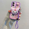 Phone Case VIVO Y04 Y29s Y39 5G Y29 4G Cute Colour 3D Plush Cartoon Casing Lens Protection Silicone Soft Back Cover with Dolls Lanyard. 