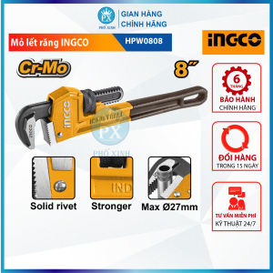 Mỏ lết răng size lớn INGCO đủ size (HPW0810 HPW0812 HPW0814 HPW0818) thép Cr-V siêu cứng chống rỉ