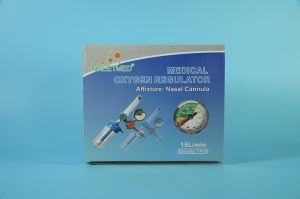 Đồng hồ oxy GREETMED bộ van điều áp khí bình oxy cao cấp - Loại cao cấp 15 lít/phút