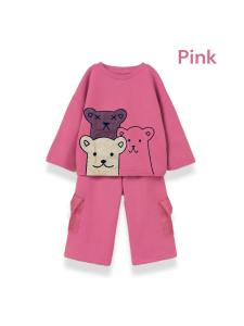 Setelan anak perempuan bahan flis motif boneka usia 1 sampai 10 tahun banyak pilih warna