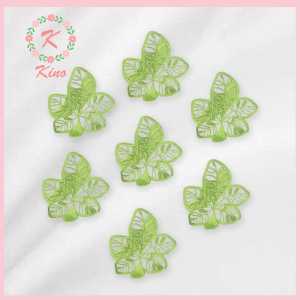 Patch aplikasi daun serat lubang aksesorishampers dekorasi parcel pernikahan hadiah seserahan
