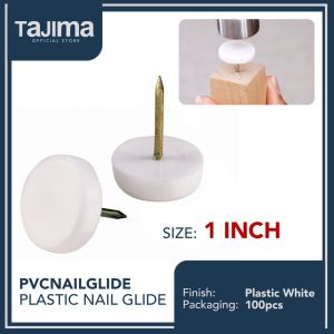 Plastic PVC Nail Glider for Furniture Chair Table Leg Feet Protection (100 pcs)