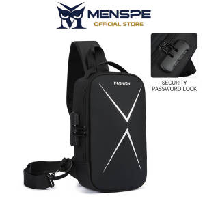 MENSPE Oxford Men Chest Bag Fashion Pouch Bag Travel Shoulder Bag Casual Chest Bag Fashion Shoulder Bag Waterproof Casual Sport Street Bag for College Student