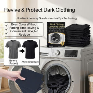 Black Dye Black Clothes Restore Sheet/Home Laundry Essential For Black Garments/Color Fix Long-Lasting Blackness/Fading Repair Supplement Sheet