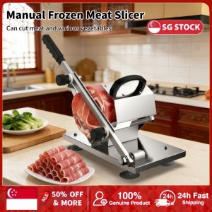 Manual Frozen Meat Slicer Stainless Steel Meat Cutter For Beef Mutton Roll Vegetable Slice For Home Cooking of Hot Pot
