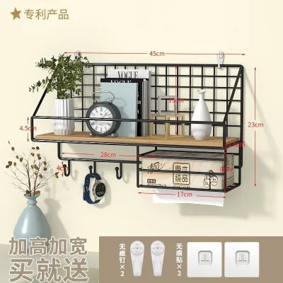 SG Store[Local seller fast delivery SG ]Wall Shelf Punch-Free Bedroom Bedside Dormitory Storage Fantastic Wall Hanging Bedroom Desk Shelf Storage Rack QCE5 EV6 3356714706