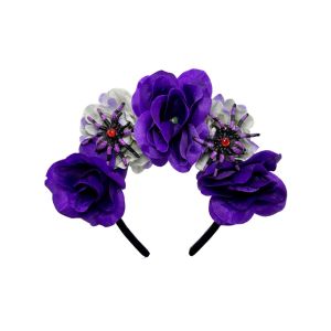 HENLI Comfortable Artificial Rose Headband Realistic Lightweight Fabric Headband Flower Headband Simulated Halloween Hair Accessory Halloween