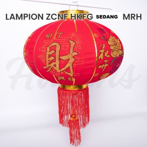 [2 Pcs] Lampion Imlek Bludru Merah Ukuran 60 80 100 / Lampion Bludru / Lampion Zcnf/Hkfg Mrh