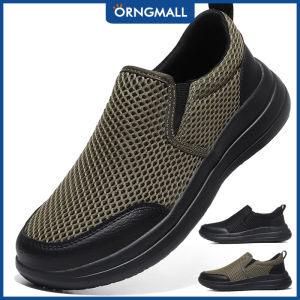 ORNGMALL Fashion Mens Sneakers Lightweight Breathable Casual Mesh Shoes Comfortable Breathable Slip-On Classic Shoes Walking Shoes for Men