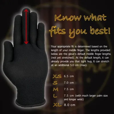 Theodore (2 Pcs) Bassist Gloves Guitar Practice Gloves w/ FREE Multi-Purpose Cleaning Cloth
