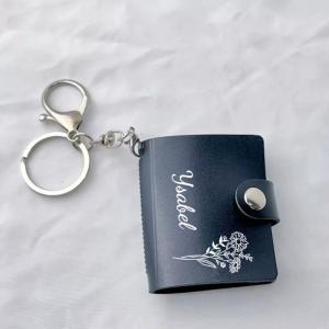 Photocard Binder Album Mini Photo Album with Keychains Mini Photo Books Holder with Pendants DIY Keychian 40 Pocket