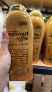 Sữa Tắm Tẩy Tế Bào Chết OGX Smoothing Coconut Coffee Scrub & Wash 577ml - Đây cũng có thể gọi là siêu phẩm 3 in 1 cho chị em mình – scrub & wash – sữa tắm kiêm luôn cả tẩy da chết & dưỡng da. - Mùi thì siêu phê… coffee thơm lắm ý!