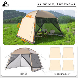 Hewolf Large Capacity Family Camping Shelter with UPF50+ Sun Protection and Waterproof Mesh for 8-10 Persons