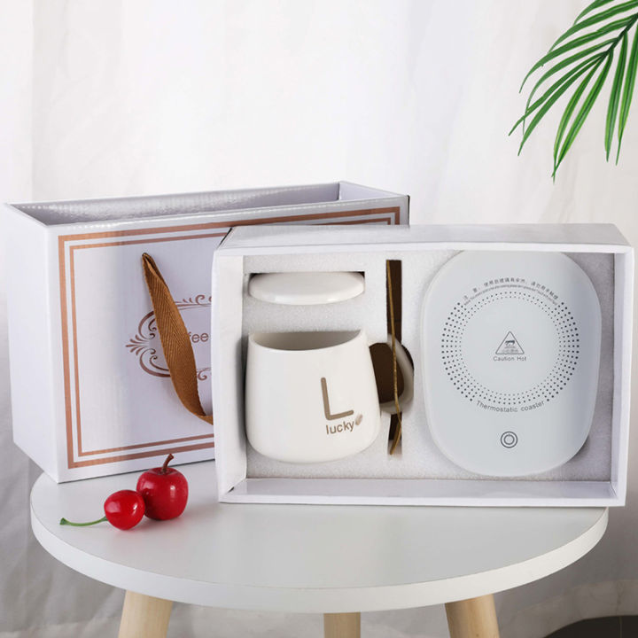 55 Degree Constant Temperature Coffee Warmer Set Electric Cup Mat with