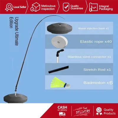 BABEDUO 330CM Badminton Training Device Badminton Trainer Equipment Exerciser Self Study Equipment Rebound Device