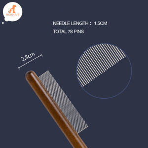 Rennas Wooden Cat Hair Brush For Dog Hair Brush For Cat Accessories Pet Brush Cat Comb Dog Comb
