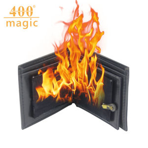 Magic Flame Wallet Second Generation Small Wallet Stage Magic Prop/Fireproof Leather Multi-function/Real Flame Party Accessory For Young Adults And Magic Fans