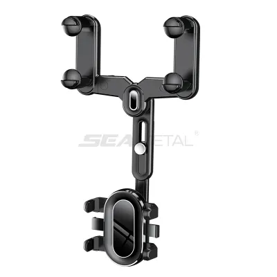 SEAMETAL ที่วางโทรศัพรถ ที่จับโทรศัพท์ ใหม่รถกระจกมองหลังที่วางโทรศัพท์มือถือ360 ° ที่จับโทรศัพท์ในรถยนต์