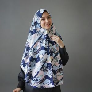 New COD Nibras Hijab NH Bix Bite Pad Xl Peach Bahan Kasibo Motif Premium