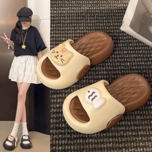 Free Shipping 2026 New EVA Thick-Soled Cute Slippers For Women Suitable For Indoor And Outdoor Wear With A Stylish And Sophisticated Design And Featuring Cartoon Patterns