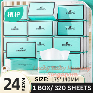 【24 Packs/box】Botare Luxury Air-Cushion Drawing Tissue 4-Ply Ultra Soft【Rainbow Culture】