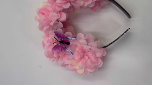 Realistic Flower Shape Headband Spring Traveling Photography Hair Hoop Temperament Wedding Party Headwear for Bride