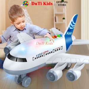 Đồ chơi máy bay Airbus A380 chạy đà có âm thanh và ánh sáng tặng kèm 8 xe hợp kim
