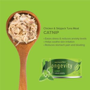 Nurture PRO Longevity Chicken & Skipjack Tuna Wet Cat Food 80g | NurturePRO Meal Topper Grain Free
