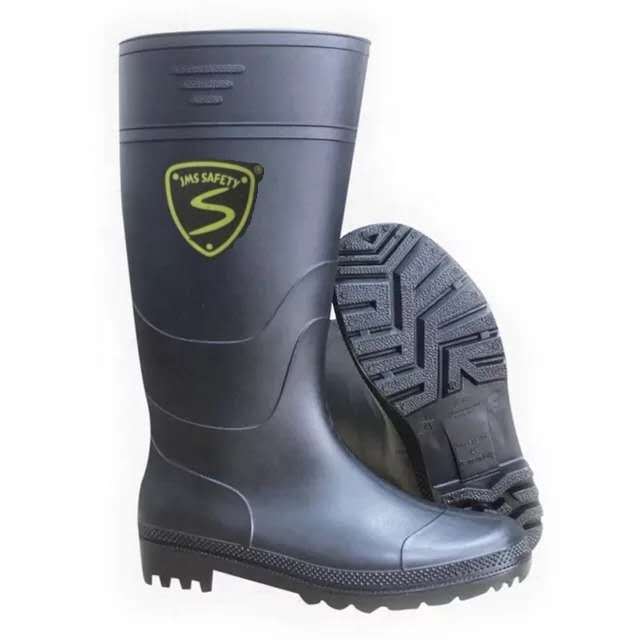 JMS mens PVC waterproof high-top rain boots Casual Mid-Calf Rain