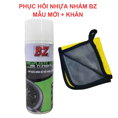 [Mẫu Mới KM] Chai Xịt Phục Hồi Nhựa Nhám Và Làm Bóng Lốp Xe BZ TIRE SHINE Blue Dolphin 450ml