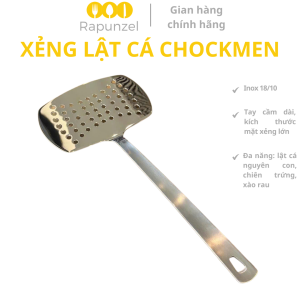 Xẻng lật cá nguyên con xẻng inox to lật thức ăn vá lật CHOCKMEN vá to inox 316 xẻng xào