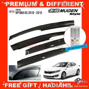 KIA OPTIMA K5 2010 - 2015 MUGEN Door Visor Grade A Premium Acrylic Smoke Black Rain Guard Window Car Air Press