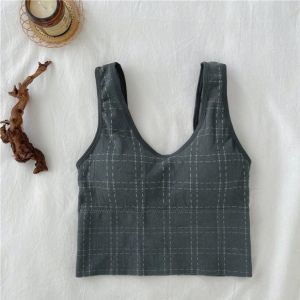 SUMMERTOP | BR864 Tanktop Wanita Motif Kotak Bra Wanita Model Pakaian Dalam Wanita Crop Top Rajut Ala Korea Bayar di Tempat