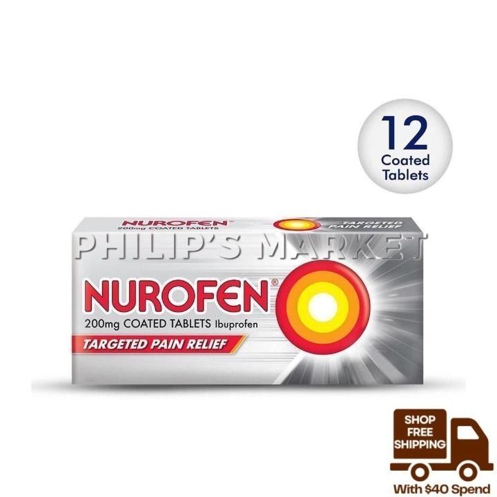 Nurofen Coated Tablets for Pain Relief and Fever 12 PCS