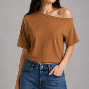 Buy 1 Take 1 KILY Asymmetrical Hanging Top Off Shoulder Crop Top Casual Loose Fit Korean Fashion Tee