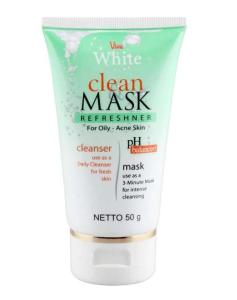 Viva White Clean Mask Refreshner Cleanser 50 Gr Jenis Oily Skin Dry Skin All Type Skin Waterdrop Sleeping Mask
