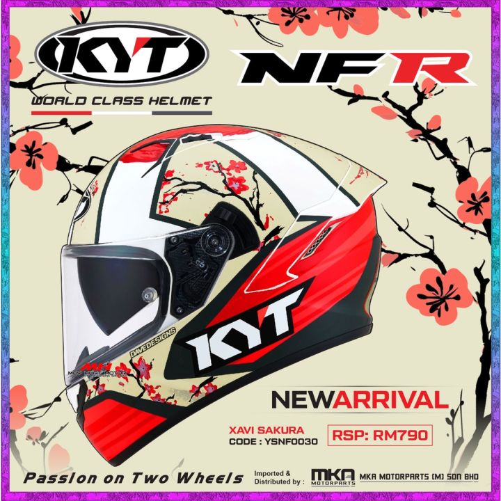 KYT NF-R SAKURA DOUBLE VISOR FULL FACE HELMET / SAKURA NEW DESIGN