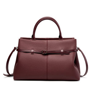 BeeGreen กระเป๋าเอกสารผู้หญิงสำนักงานของผู้หญิงกระเป๋าถือหนังวัวหรูหรากระเป๋าสะพายไหล่เดินทาง