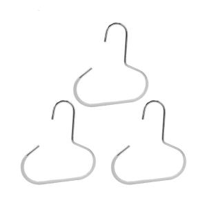 Set of 3 Baseball Caps Storage Rack with Protective Hooks Multipurpose Closet Organizers for Scarf Towel Accessories