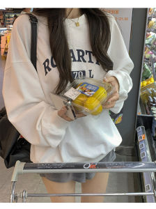 ส่งไวจากไทย SELLDA เสื้อสเวตเตอร์ ลายพิมพ์ แขนยาว สไตล์เกาหลี โอเวอร์ไซซ์ สำหรับผู้หญิง