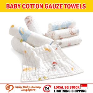 【十月结晶|TEN-M JOURNEY|OCTOBER CRYSTAL】100% Cotton 6-Layer Bubble Gauze Baby Washcloth Towel 3-Piece Set