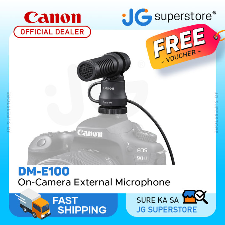 Canon DM-E100 Directional Stereo Microphone with Wired Audio