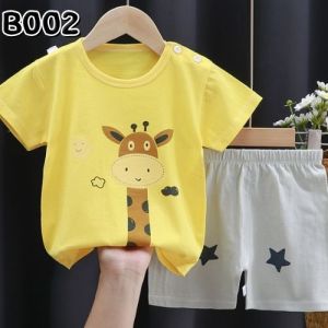 ชุดลำลองเด็ก เสื้อผ้าเด็ก ชุดแขนสั้น ชุดเด็ก เซต 2 ชิ้น เสื้อแขนสั้น+กางเกงขาสั้น เนื้อผ้า cotton ใส่สบายเหมาะกันสภาพอากาศร้อนประเทศไทย