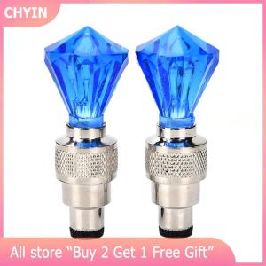 [COD] CHYIN bluesea 2x LED Motorcycle Cycling Bike Bicycle Wheel Tire Valve Flashing Light Car Lamp